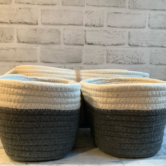 Kenton Grey Set Of 3 Woven Baskets - Picture 7 of 8